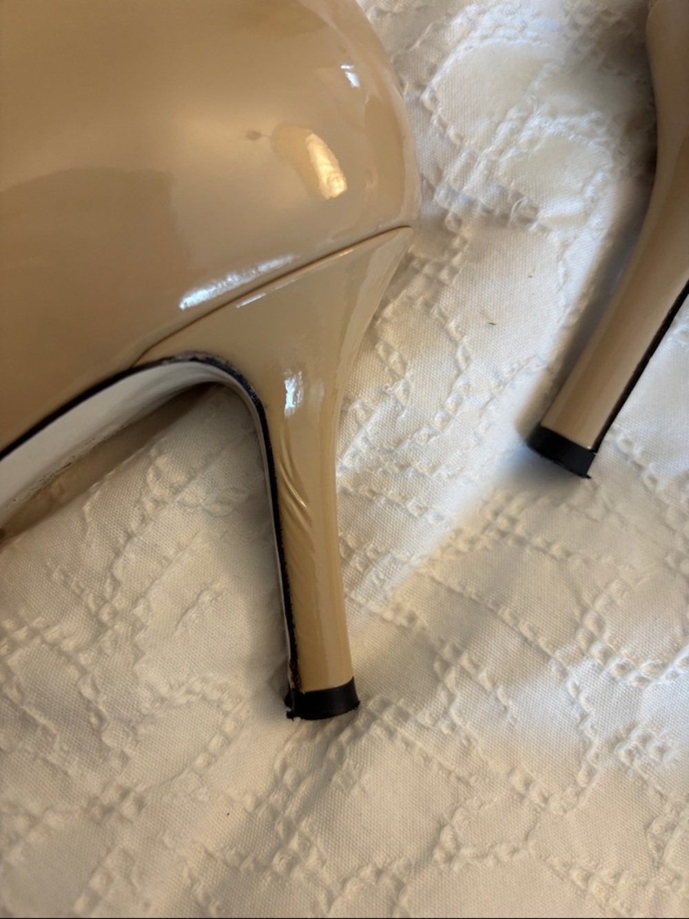 Ron White Cindy Patent Nude Heels Size 38.5/ 8 US Made in Italy. - Picture 15 of 15